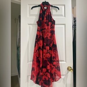 RACHEL Rachel Roy Red and Black Floral Halter Dress LIKE NEW! ♥️